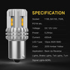 2X Amber LED Turn Signal Light Bulb for Make Model (YYYY–YYYY)