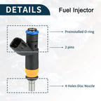 Set of 8 Fuel Injectors No. 4591851AA for Dodge Ram 1500 (2008)