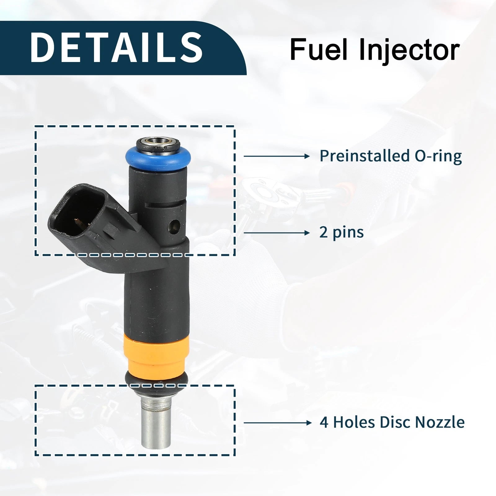Set of 8 Fuel Injectors No. 4591851AA for Dodge Ram 1500 (2008)
