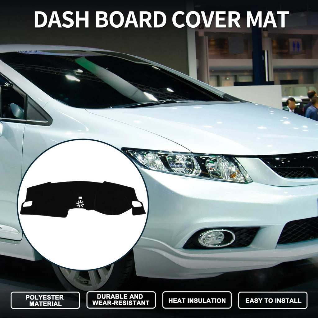 Dashboard Cover Mat for Honda Civic FL5 (2022–2024) Sun Protector Black