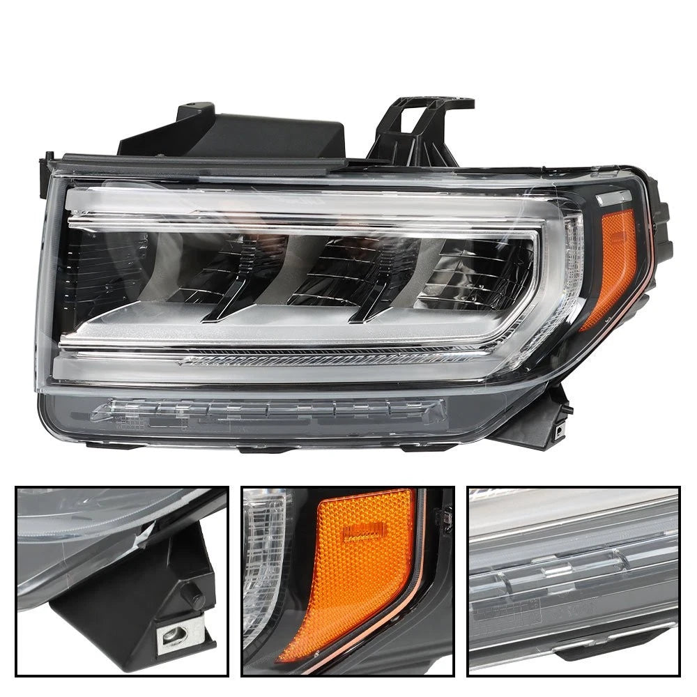 LH Headlight Headlamp Chrome Full LED for GMC Acadia (2020–2023)