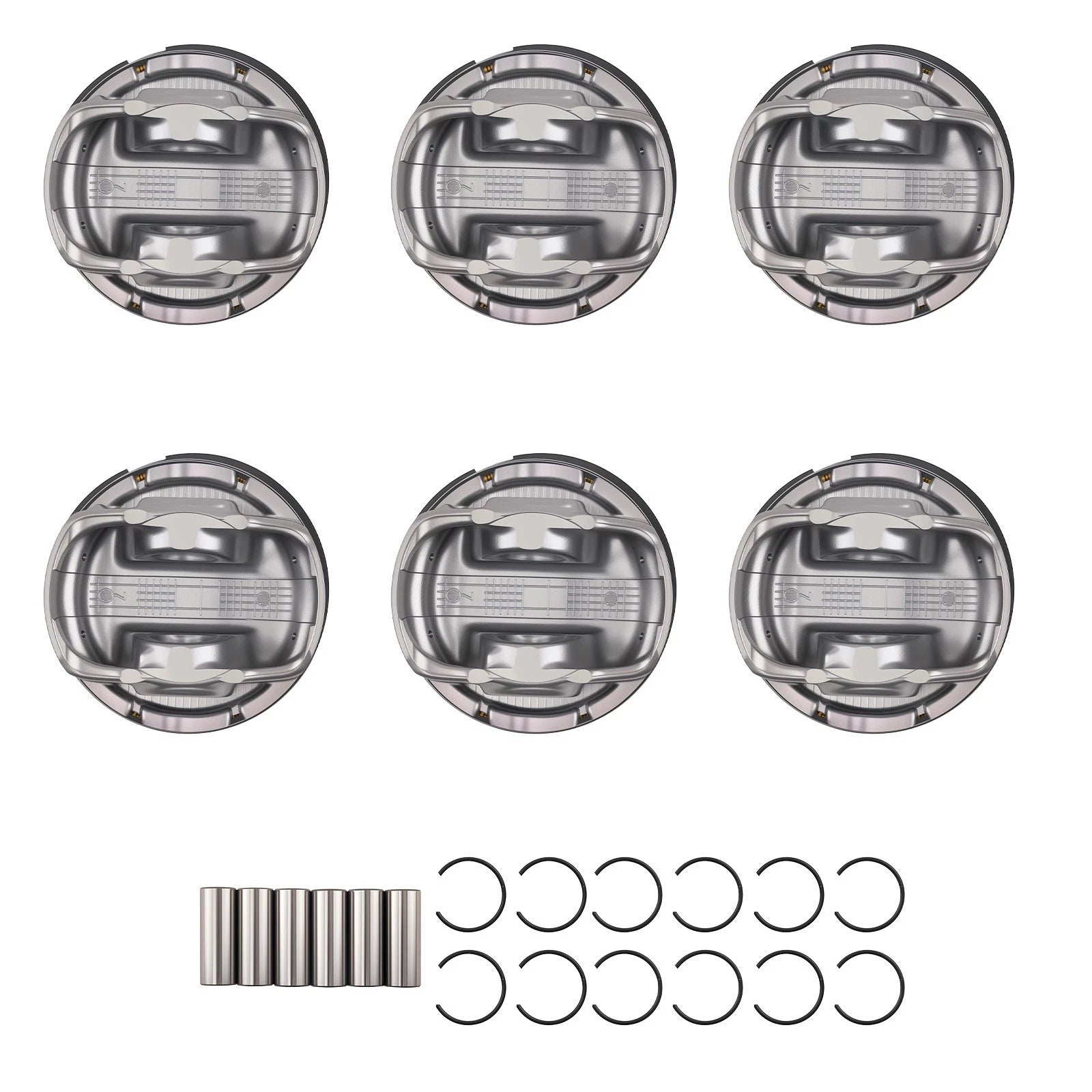 6PC Engine Piston Kit for Kia Sorento/Sedona 3.3L V6 (2011–2020) 23041-3CFA0