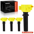 Set of 4 Yellow Ignition Coils for Ford Explorer (2012–2019) Escape (2013–2019)