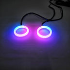 100MM RGB Phone Control Angel Eye Halo Rings Headlight DRL for Car