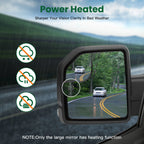 Pair Side Mirrors for Ford F-150 (2015–2020) - Black, Power, Heated, Turn Signal