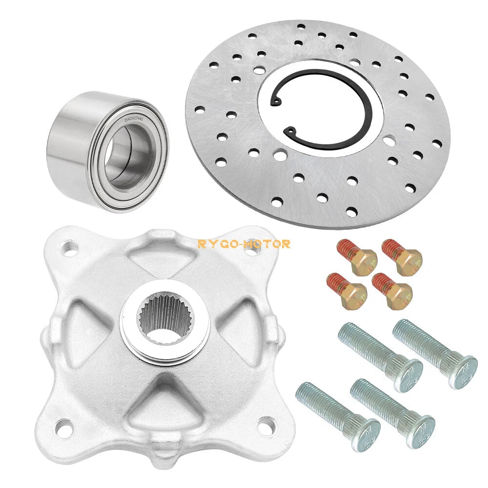 Rear Wheel Hub Bearing Brake Rotor Studs Kit for Polaris Ranger 800 900 (2006–2019)
