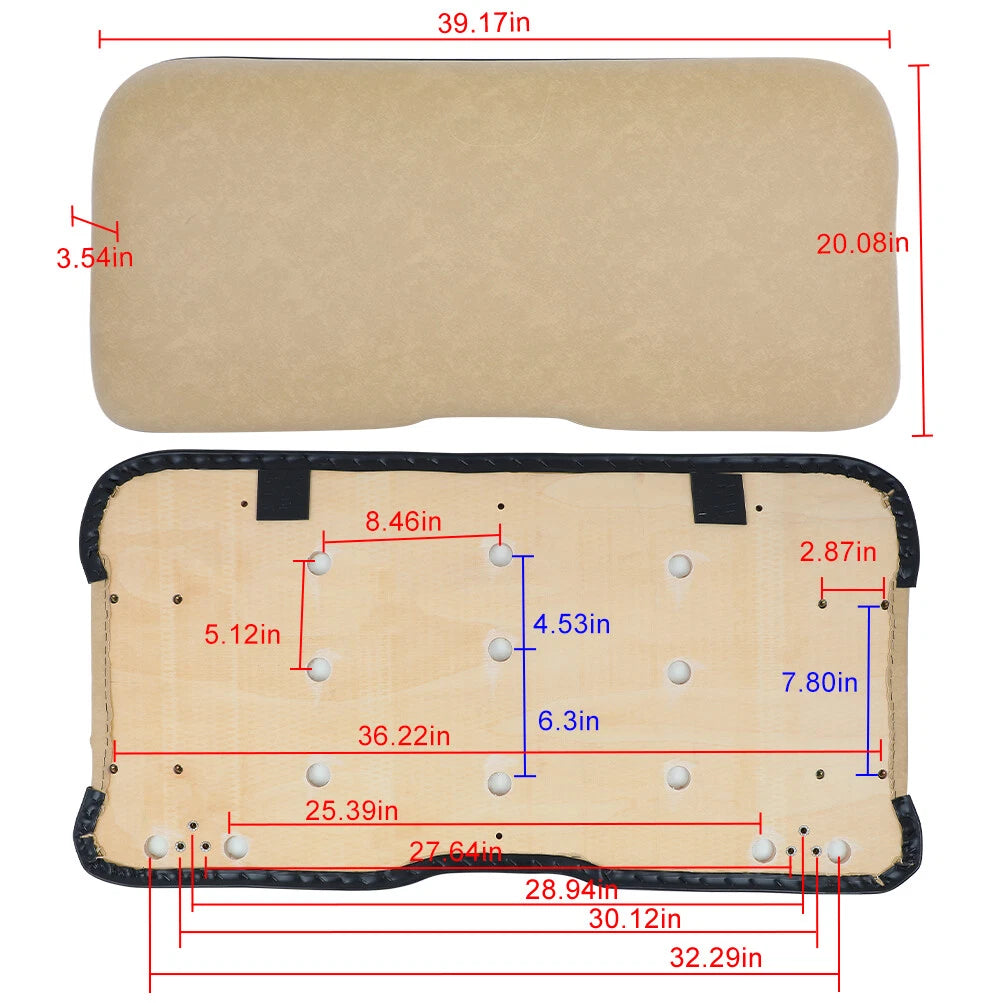 Front Seat Cushion for E-Z-GO RXV Golf Cart (Fits Tan)