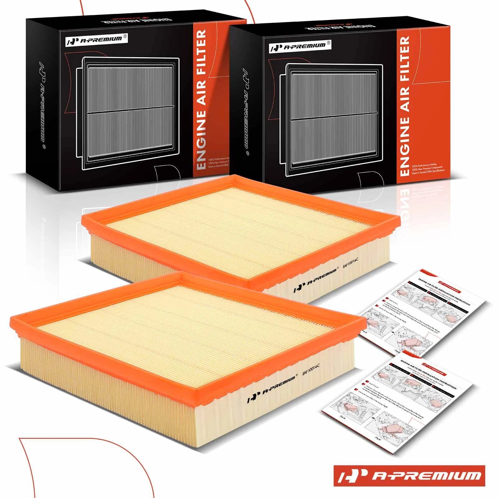 2X Engine Air Filter for Chevy Impala, Buick LaCrosse, Pontiac (2006â2011)