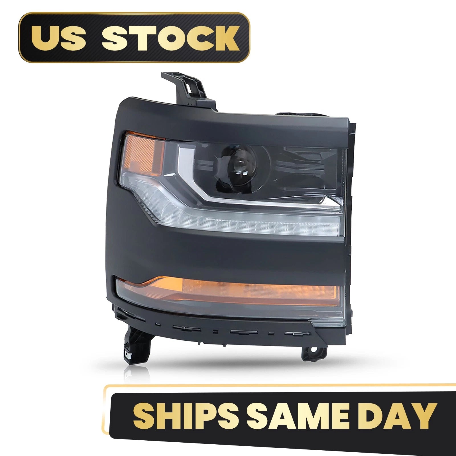 HID/Xenon Headlight for Chevy Silverado 1500 (2016–2018) Right RH