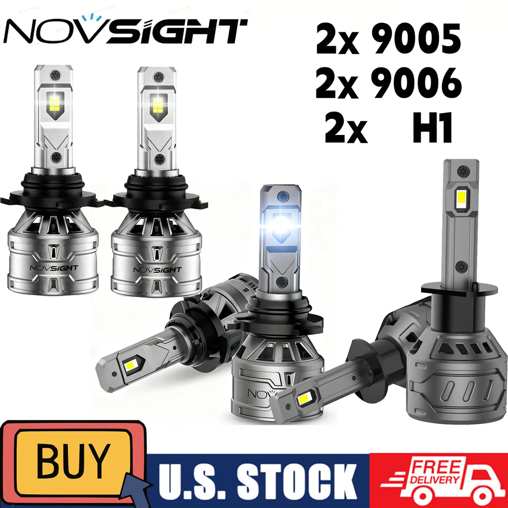 Set of 6 LED Headlight Fog Light Bulbs Kit for 9005 9006 H1 (6500K)