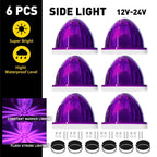 6X Purple LED Watermelon Lights Indicator Turn Signal Side Marker Lamp for EV
