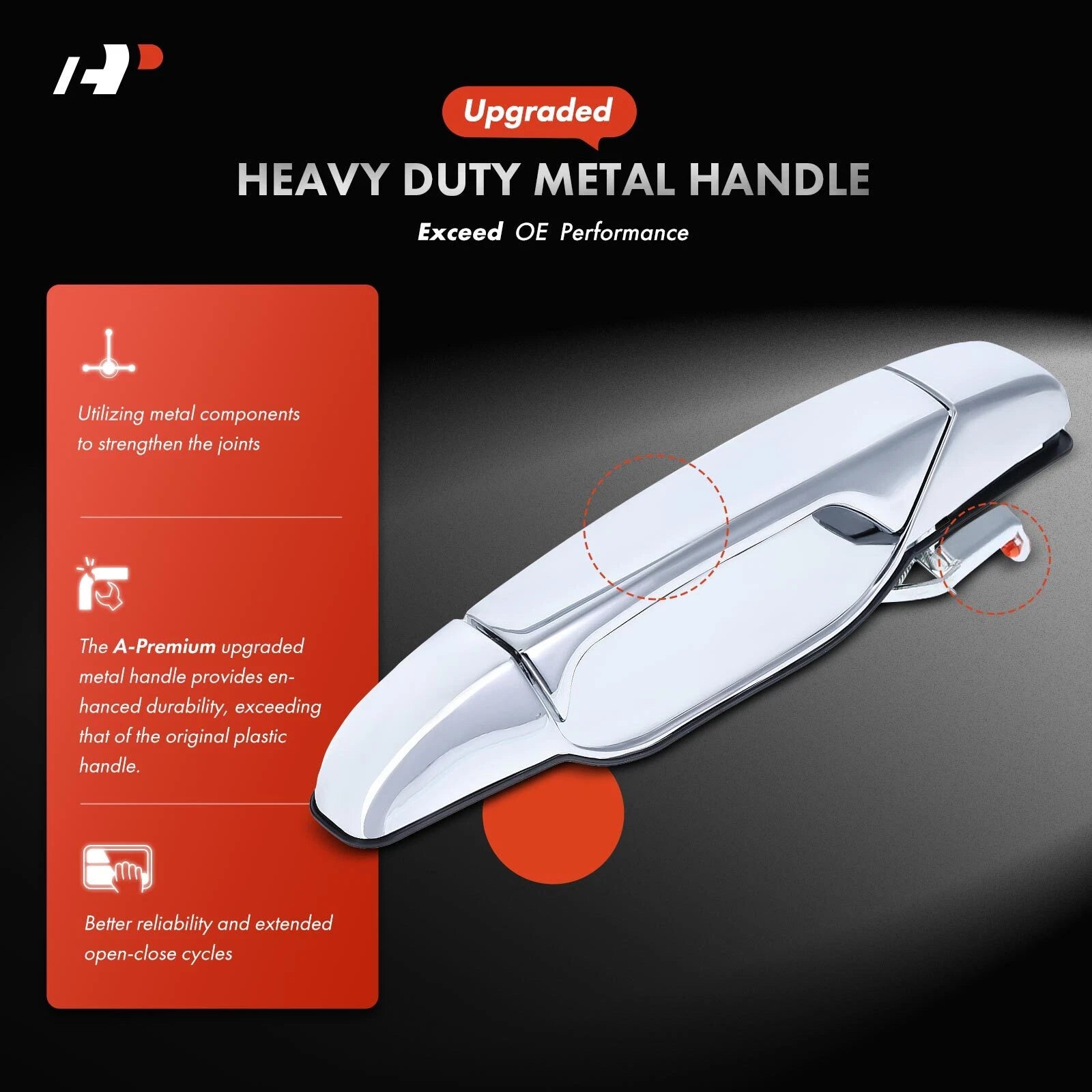 Front Right Metal Exterior Door Handle for Silverado 1500 (2007-2013)