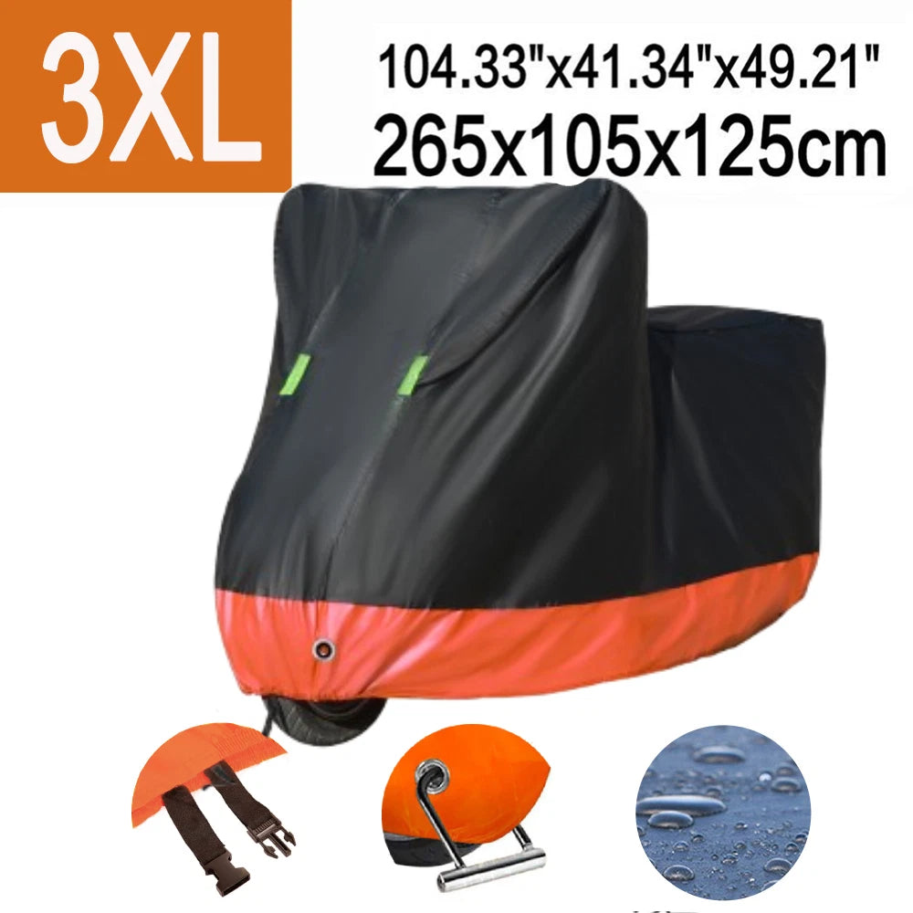 Motorcycle Cover for XXXL Bikes (Waterproof, Outdoor, UV Protection)
