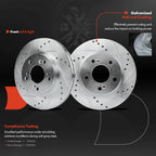 Front Drilled Brake Rotors & Ceramic Brake Pads for Honda CR-V (2017–2023)