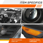 Chrome Amber LED DRL Projector Headlight Right for Nissan Maxima (2016–2018)