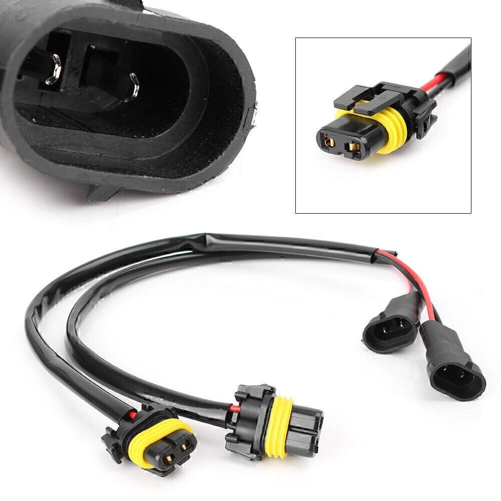 Set of 2 H11 H8 to 9006 Conversion Harness Adapter Cables for Headlight