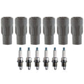 Set of 6 Denso Standard Spark Plugs & Coil Boots for Chrysler 300 Pacifica Sebring (2005–2010)