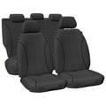 Front & Rear Heavy Duty Canvas Car Seat Covers for Hilux GGN25 KUN26 4WD 8/09~15