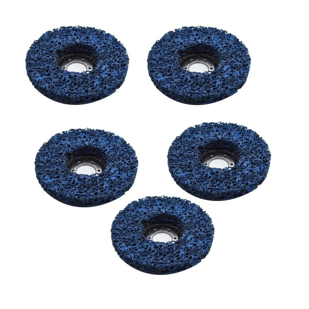 Set of 5 Poly Strip Discs for Angle Grinder (4.5'' x 7/8'')