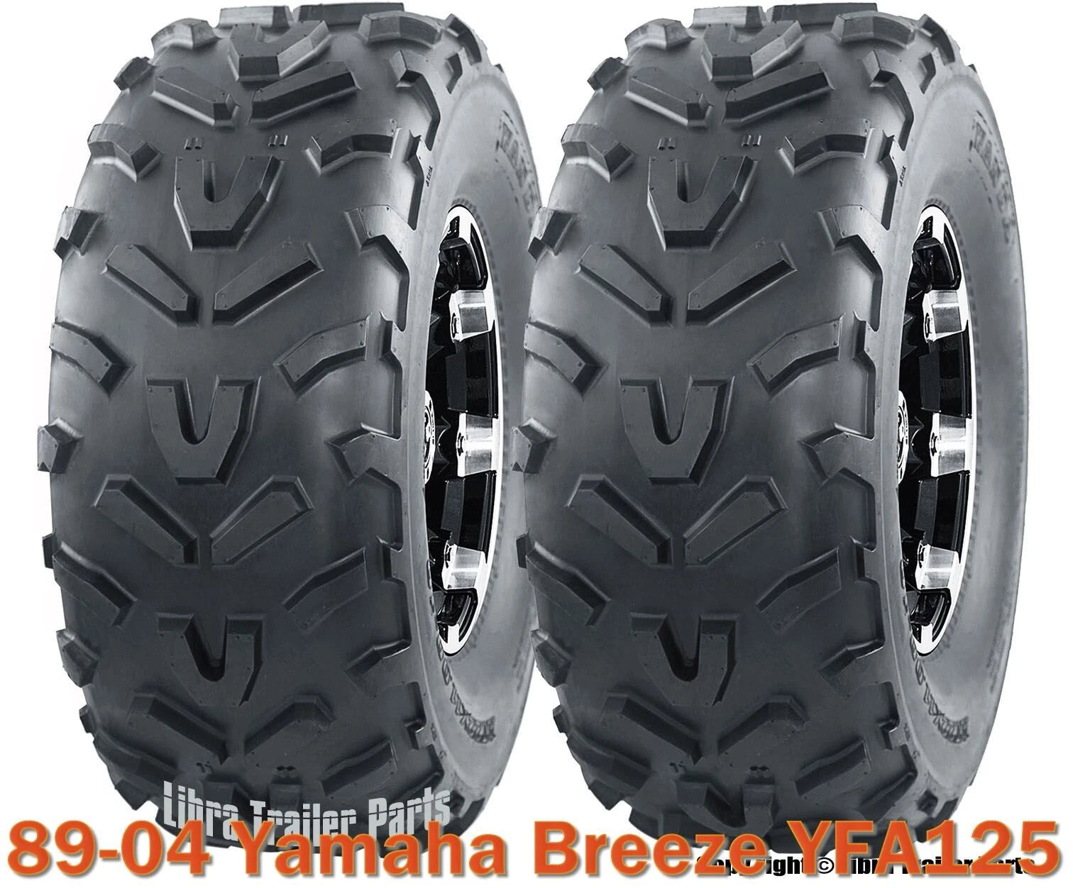 Set of 2 WANDA ATV Tires 20X7-8 /6PR for Yamaha Breeze YFA125 (1989–2004)