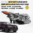 HID Headlight for Infiniti FX35 FX37 FX50 QX70 (2009–2017) Right AFS