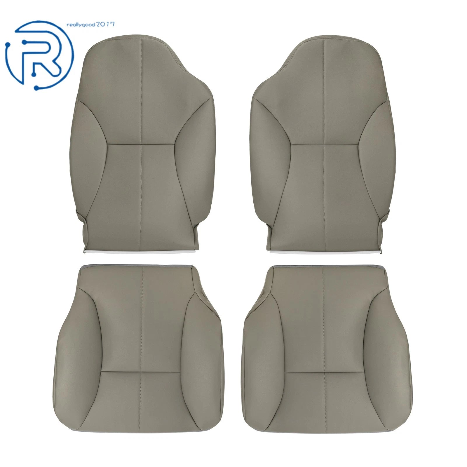 Leather Seat Covers Set for Dodge Ram 1500 2500 3500 (1998–2002) R+L Top & Bottom
