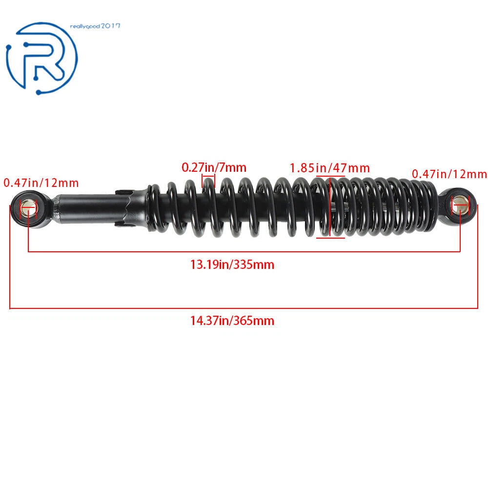 Black Shocks 335mm for Honda S65 CL/CT70 XL75 CL/CM/S90 CM91 (1970–1979)