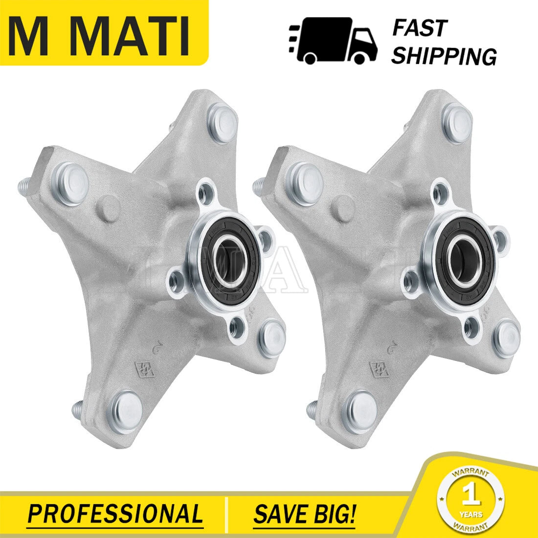 Set of 2 Front Wheel Hub Kits for Yamaha Raptor 700 700R YFM700R (2006–2024)