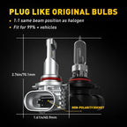 Set of 2 LED Headlight Fog Bulbs for Make Model (YYYY–YYYY)