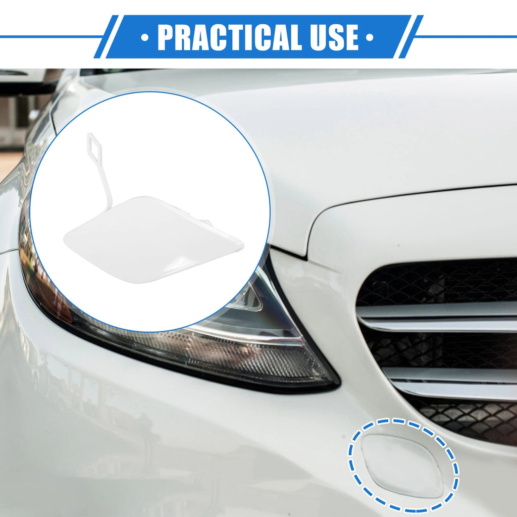 Tow Hook Eye Hole Cap for Mercedes-Benz E350 (2010–2013) White