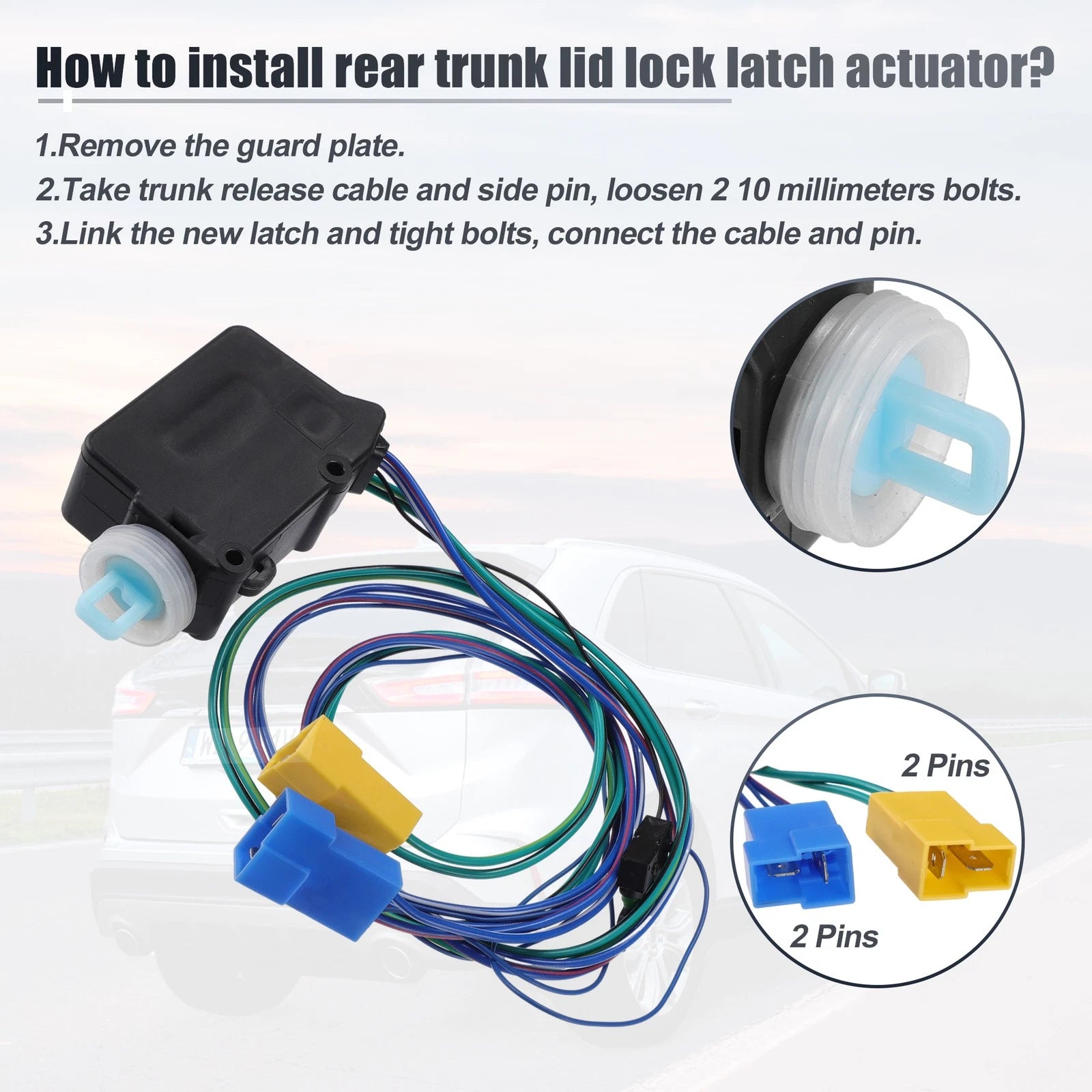 Rear Door Latch Lock Actuator Motor for Dodge Sprinter 2500 (2002–2006) No. 5133998AA, 745060404824