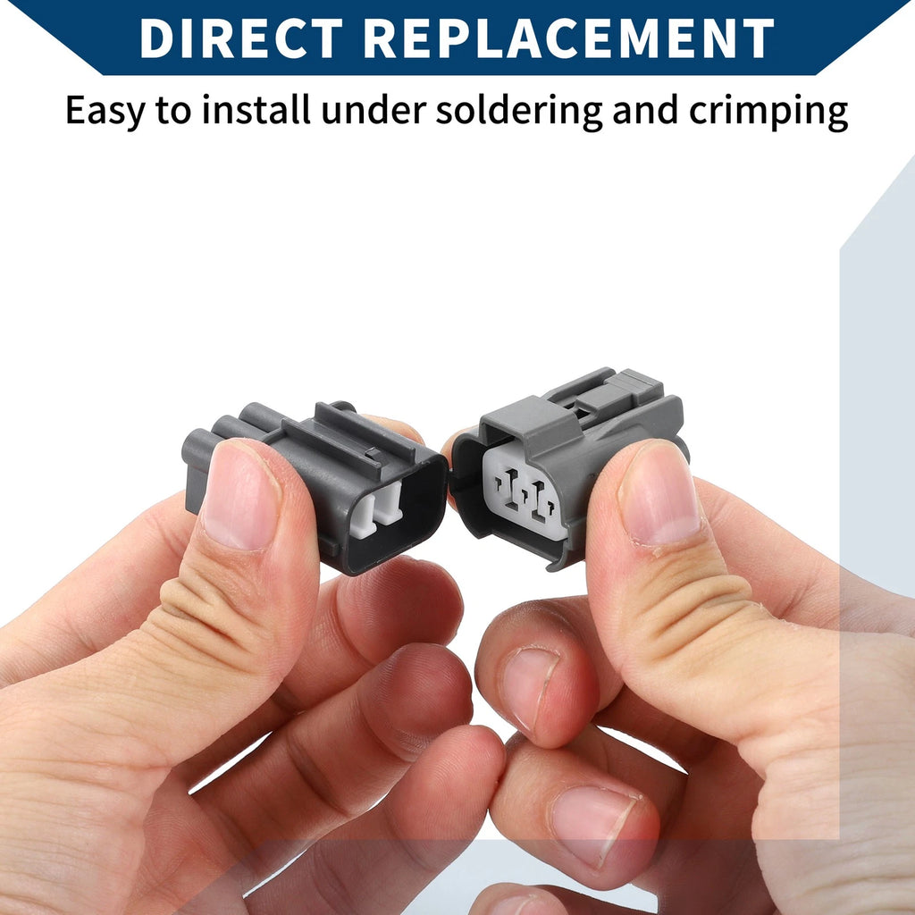 3 Pin Headlight Adjustment Motor Connector Plug for Honda K Series K20 (2000–2009)