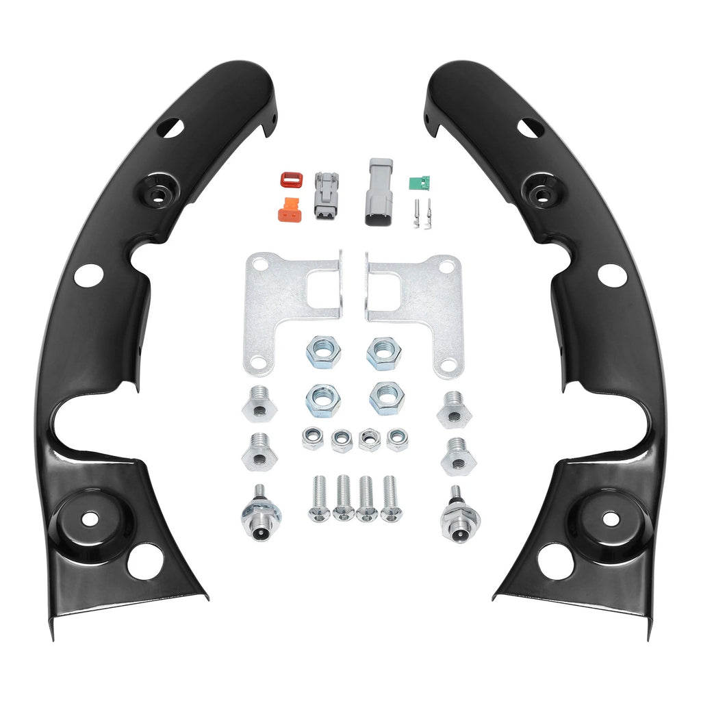 Rear Fender 5" Hard Saddlebags with 6X9" Speaker Lids for Harley CVO Touring (2009–2013)