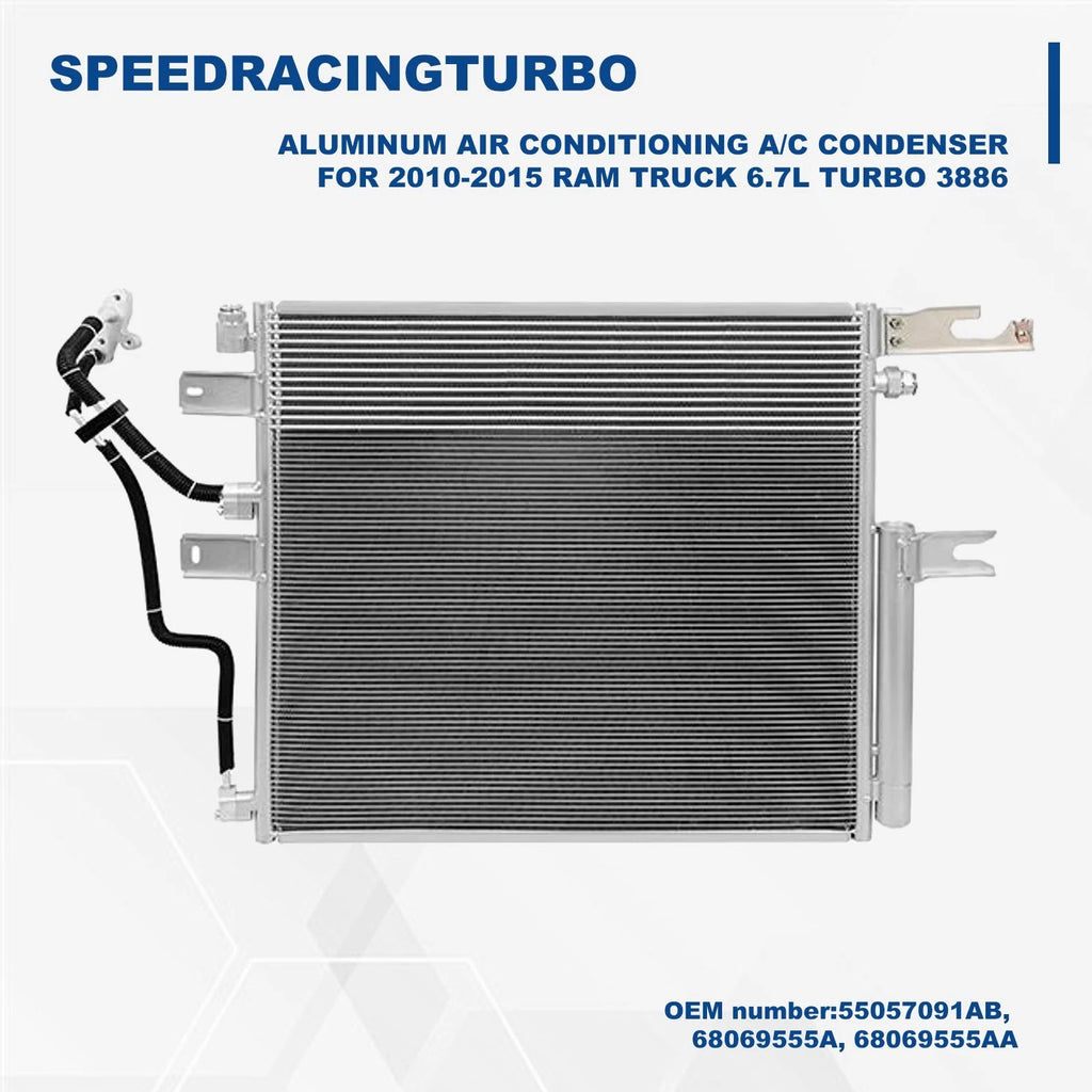 Aluminum A/C Condenser for Ram Truck 6.7L Turbo (2010–2015) 3886