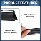 Set of 4 Window Deflectors for Kia K5 (2021) Tape-On Black