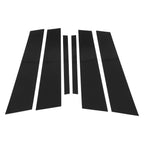 Set of 6 Door Pillar Window Trim for BMW 1-Series (2017–2021) Black