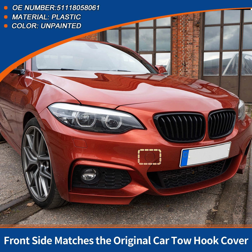 Tow Hook Cover for BMW 2 Series (2014–2021) No. 51118053828 Unpainted