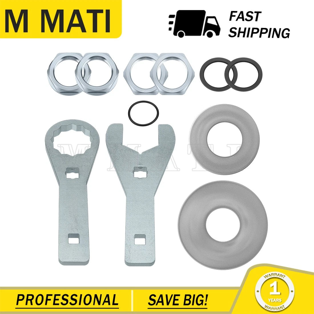 Set of 2 Rear Axle Nut Wrench Tool & Washer Kit for Honda TRX420 (2007–2013)