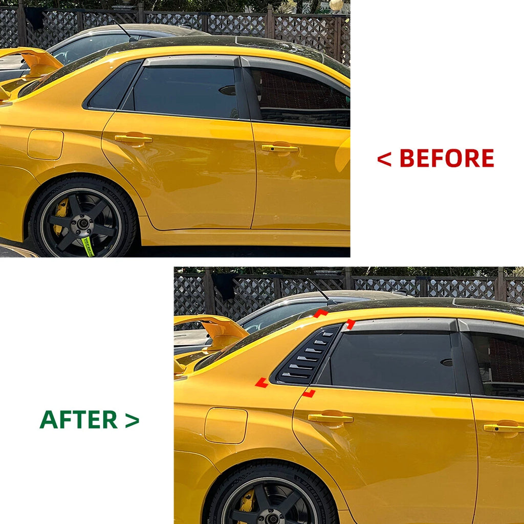 Pair Side Vent Window Scoop Louver Cover Trim for Subaru Impreza WRX STI (2011–2014)