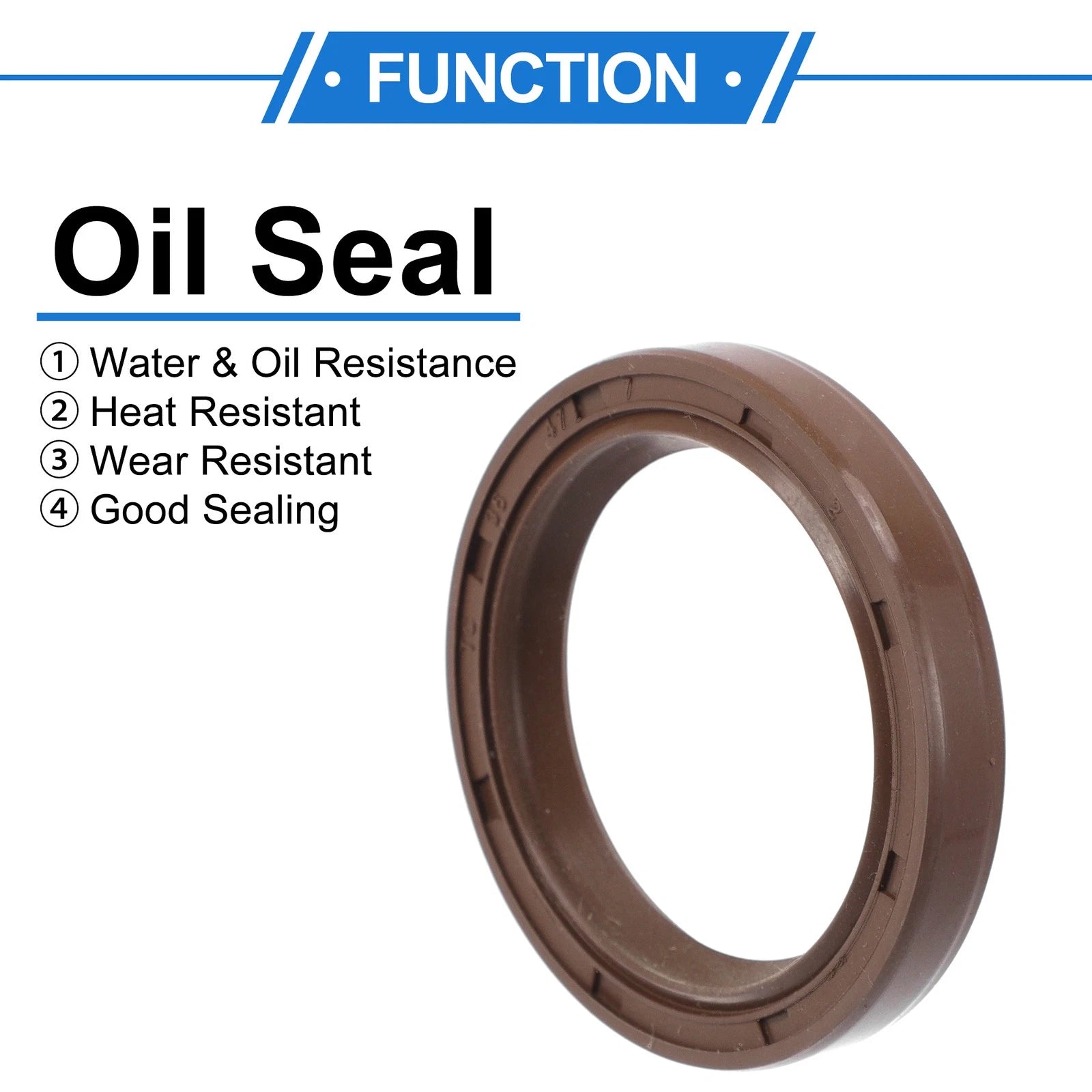 2X Oil Seal Rotary Shaft Seal for Various Models (36x47x7mm) FKM Rubber