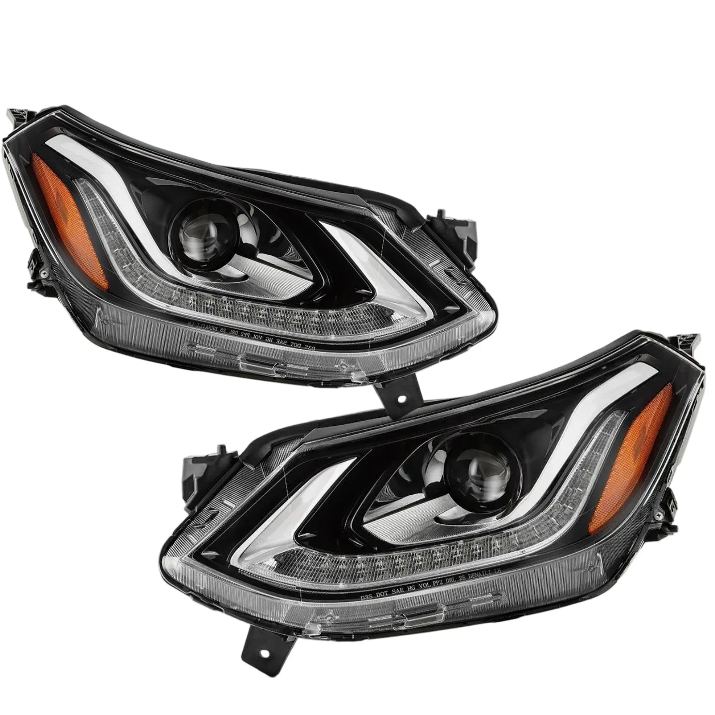 HID Projector Headlight Set for Chevy Bolt EV (2017–2021) w/DRL w/o Ballast