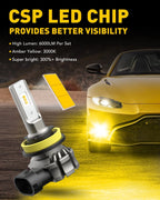 2X H11 H8 LED Bulb 3000K Golden Yellow Fog DRL Light