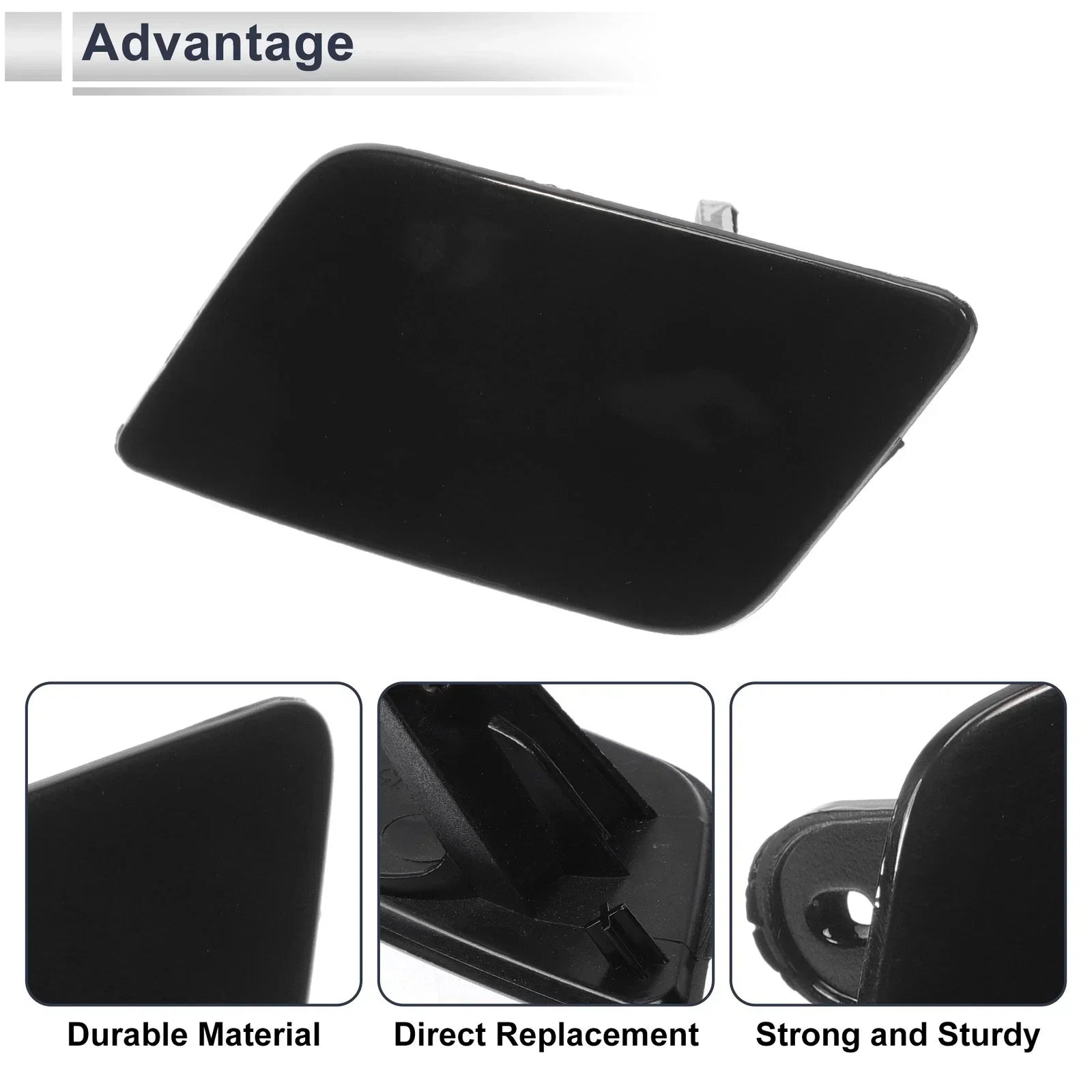 Front Left Washer Nozzle Cover for BMW 335i GT xDrive Black
