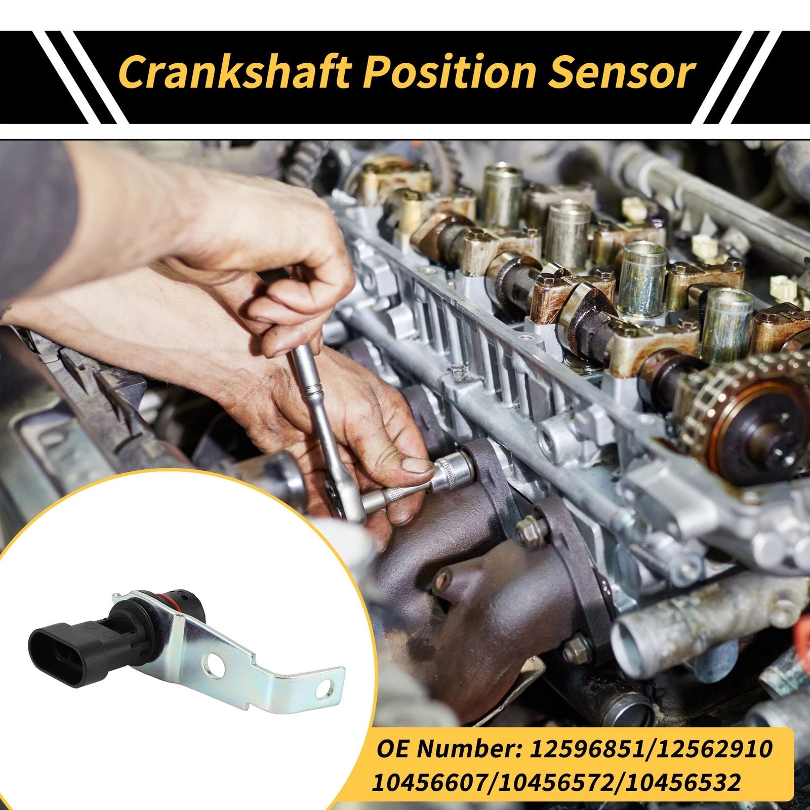 Crankshaft Position Sensor for Chevrolet Silverado 1500 (1999–2007) No. 12596851