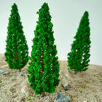 10Pcs Micro Pine Trees for Model Train Layout Scenery (HO-Z)