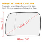 Heated Left Side Rearview Mirror Glass for BMW X5 (2000–2006)