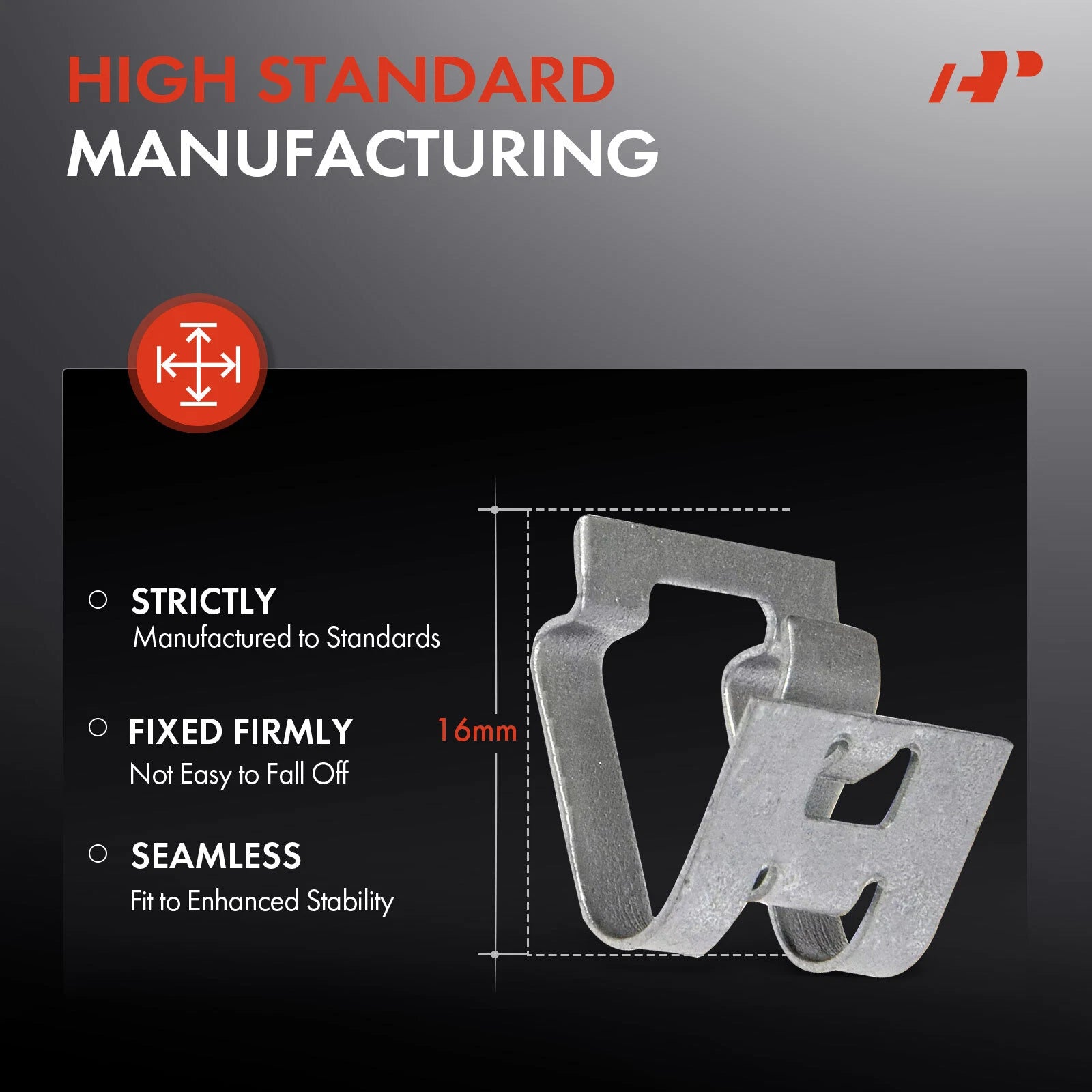 16mm Metal Front & Rear Spoiler Locking Fastener Clip for Toyota (2020–2024)