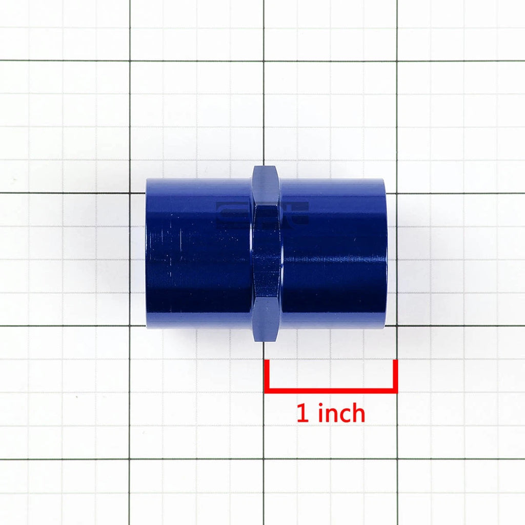 1/2" NPT Female Coupler for Universal Applications (Aluminum, Blue Anodized)