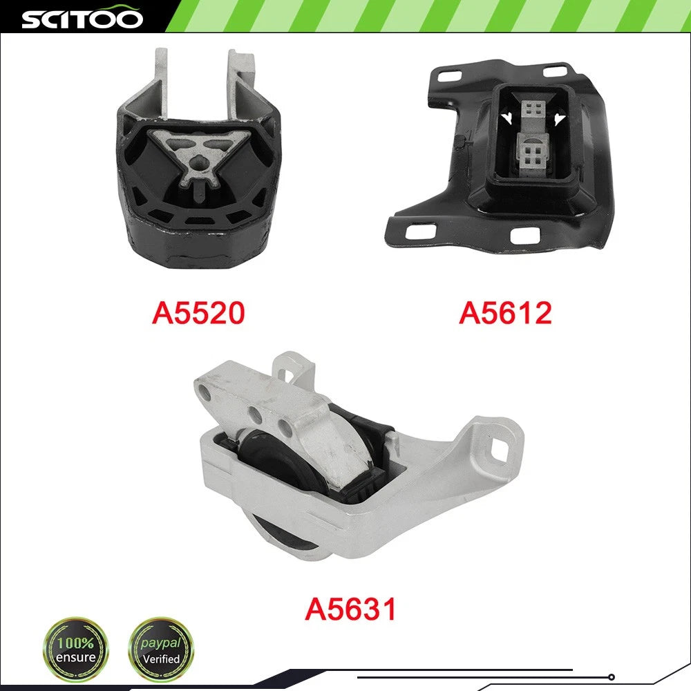3X Engine Motor Mounts for Ford Escape 2013–2016 2.0L Auto