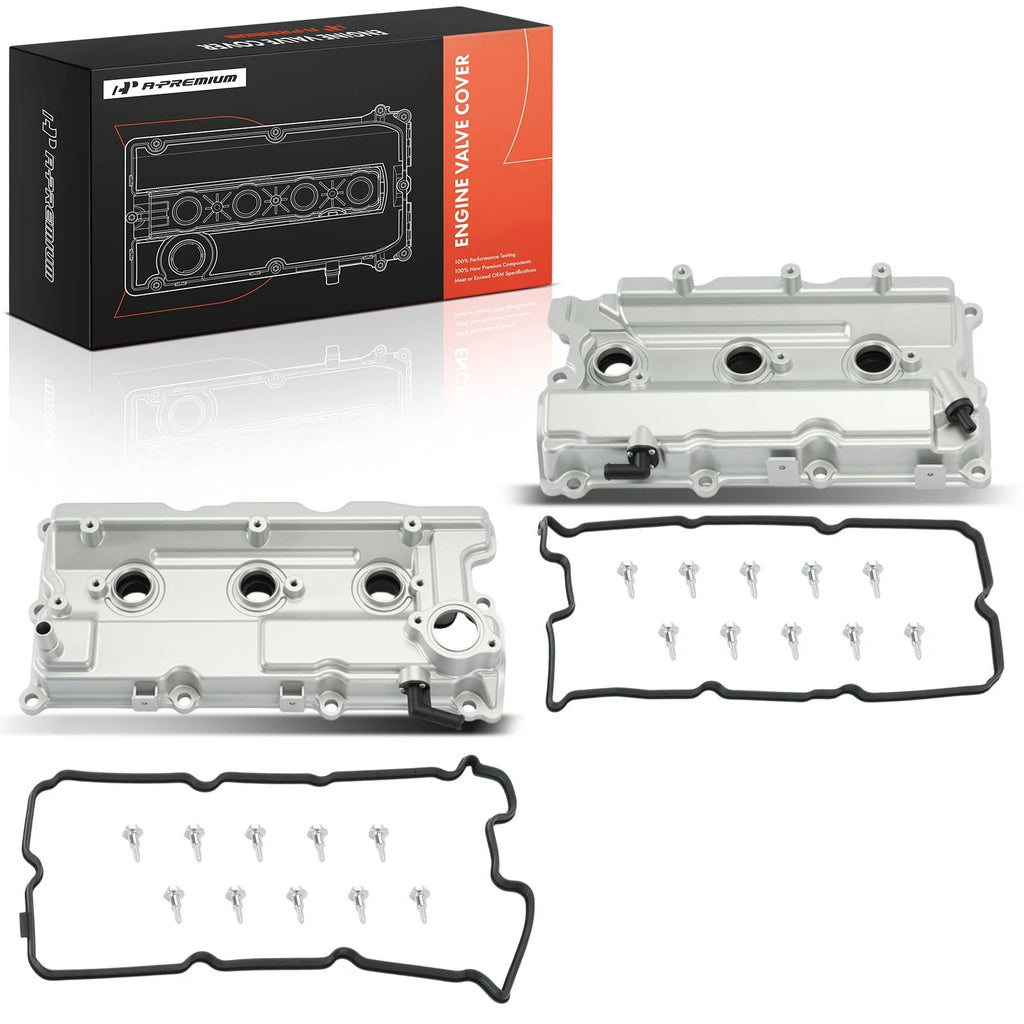 Set of 2 Engine Valve Covers for Nissan Pathfinder (2002–2004) 3.5L